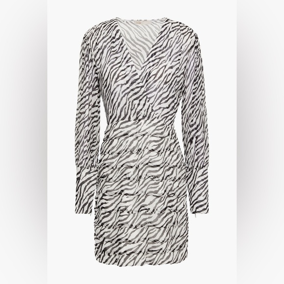 Maje Ribane Zebra Print Mini Dress FR 36 / US S 4 - Picture 2 of 6